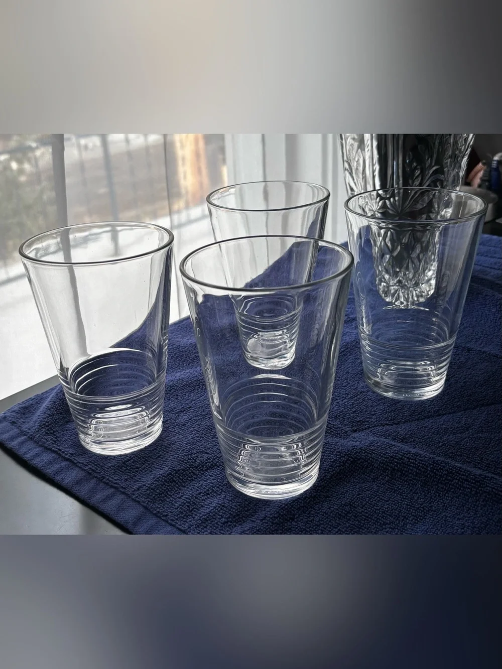 Vintage IKEA Vänlig Clear Glass Tumblers - Set of 4 (Discontinued)